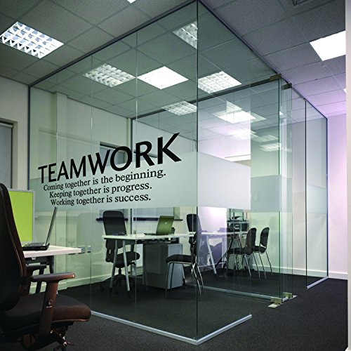 N.SunForest Quotes Wall Decal Teamwork Definition Office Wall Decor Inspirational Lettering Sayings Wall Art Murals