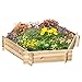 Produktbild Outsunny Hochbeet sechseckig DIY Pflanzkübel Pflanzkasten aus Holz für Garten Balkon Natur 100 x 92 x 16 cm