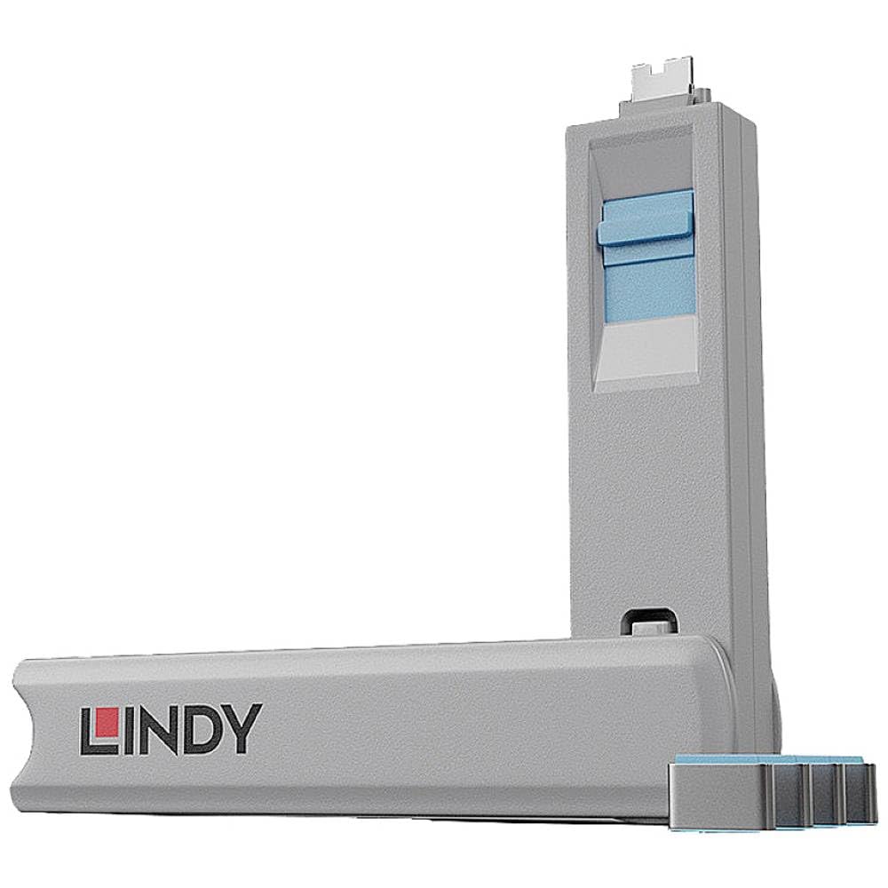 Lindy Klucz blokujący port USB typu C, niebieski - 4 sztuki