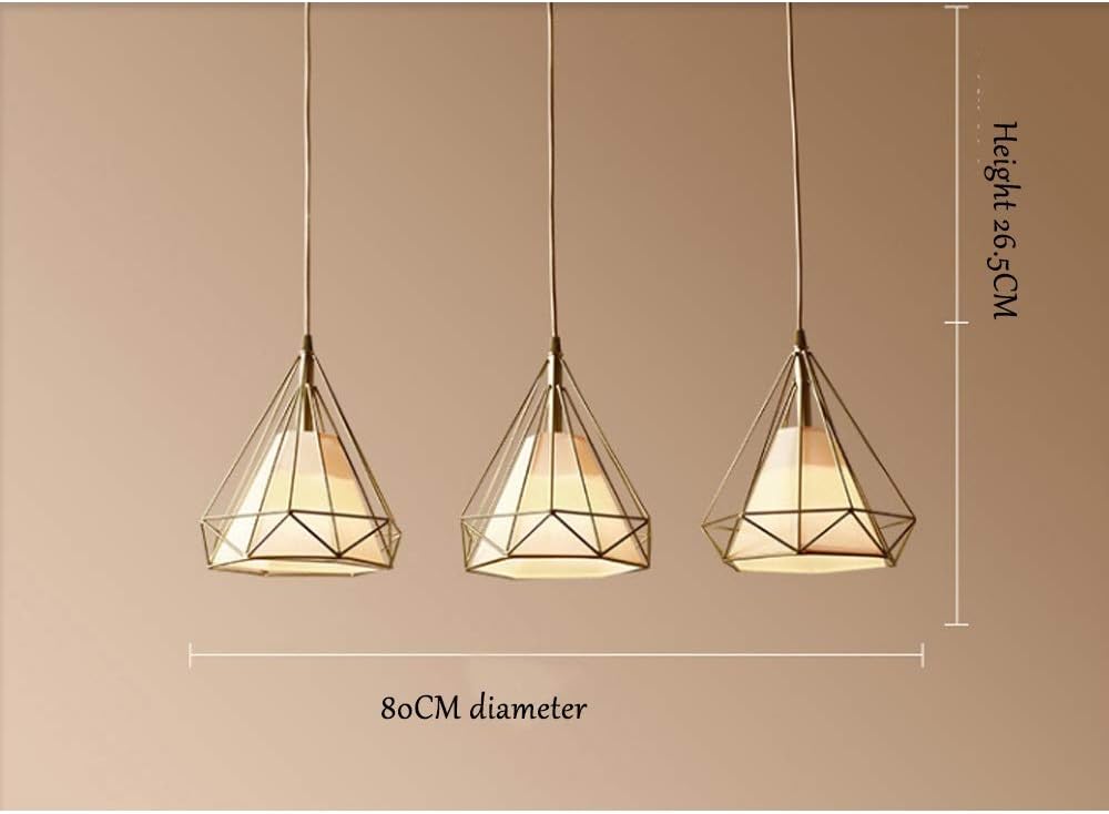 Three Lamps Lamp Body Cast from All Copper is Made Freely Adjustable Height 100cm Hanging Chain Lamp Body Units 80 26.5CM General Long Life