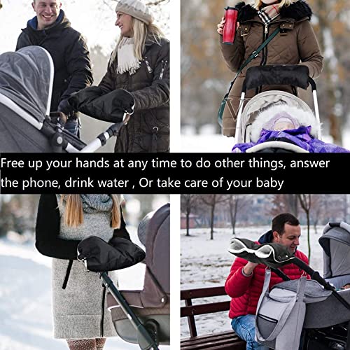 Handwärmer Kinderwagen,Kinderwagenmuff mit Thermo-Fleece,Universalgröße Handwärmer für Kinderwagen Buggy, Kinderwagen Handschuhe Warmer,Kinderwagen Handmuff für Kinderwagen,Buggy