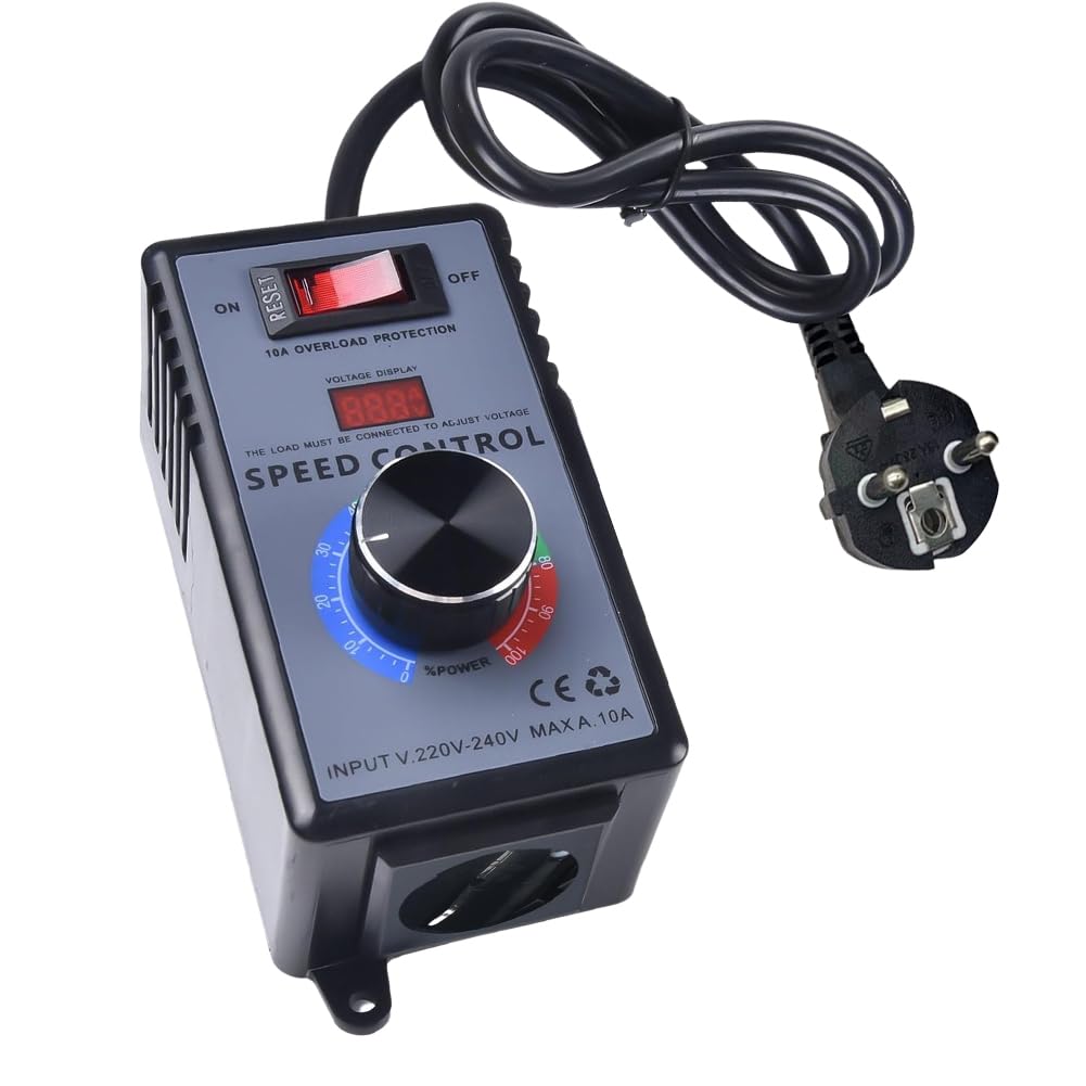 Drehzahlregler 230v Motor, für Winkelschleifer, Bläser, Handbohrer, Kreissägen Spannungsregler 10A Spitzenleistung 4000W