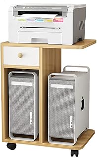 Computer Stands CPU Bracket Desktop Main Frame Printer Bracket Floor Rack with Pulley Main Box Bracket Mobile Tower Cart Wooden Bracket Platforms (Size : A)