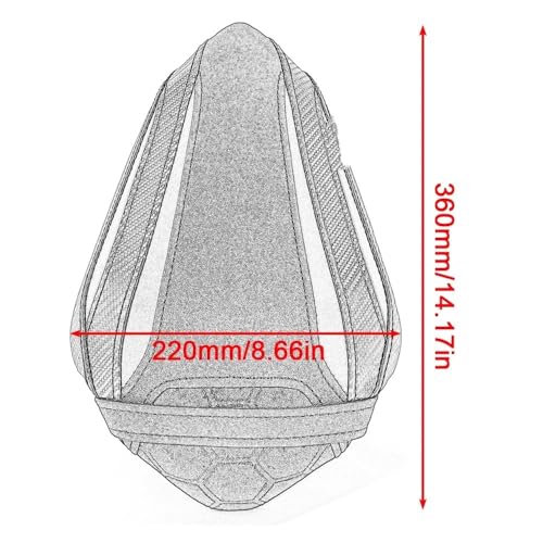 Asiento de pasajero trasero premium para motocicleta 500 Z 6