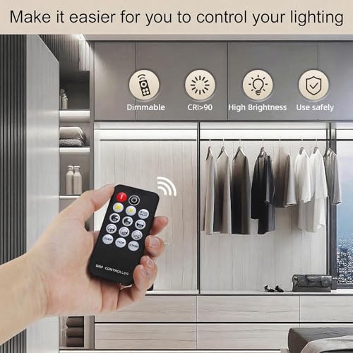 Image of ZSLAIFU COB LED Strip Light 24V, 16.4ft White LED Light Strip with Remote, High Density Flexible White Tape Lights, CRI90+ LED Lighting for Backlighting for TV, Bedroom, Cabinet, Indoor Decor
