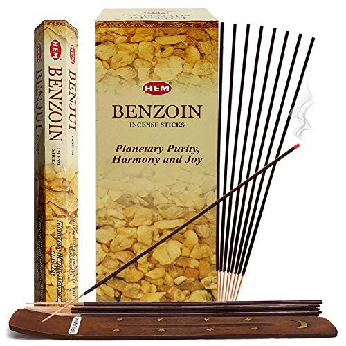 Benzoin Incense Sticks and Incense Stick Holder Bundle Insence Insense Hem Incense Sticks