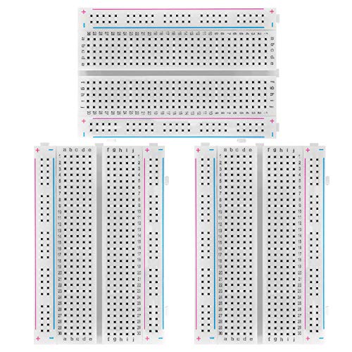 AZDelivery 3 x Mini Breadboard 400 Pin mit 4 Stromschienen kompatibel mit Arduino und Jumper Wire Kabeln