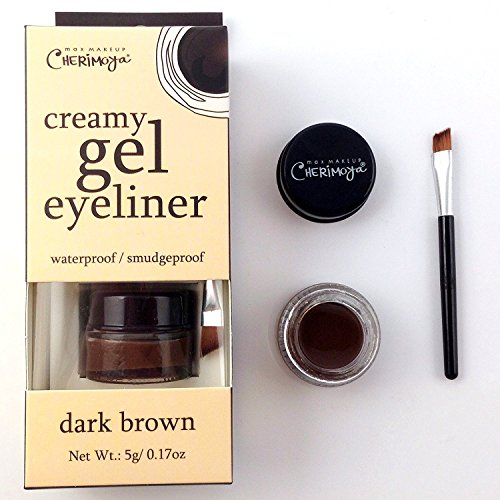 1pc Cherimoya Creamy Waterproof and Smudgeproof Gel Eyeliner - Dark Brown 0.17oz