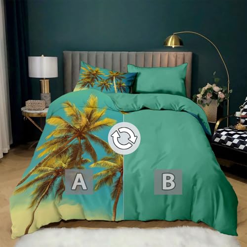 Housse de couette 260x240 vert clair microfibre avec fermeture éclair