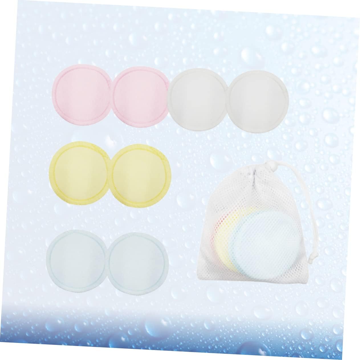 Outanaya 8pcs Pure Cotton Reusable Makeup Remover Wipes for Face Cotton Rounds for Makeup Removal Exfoliating Pads Ideal for Dry/Oily Skin Travel Gym Essentials