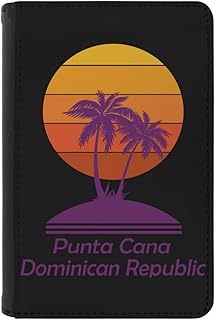 Punta Cana Dominican Republic Souvenir Passport Holder Travel Wallet PU Leather Case Protector Cover Credit with Card Slots for Women and Men