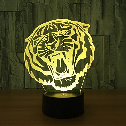 HPBN8 Ltd 3D Tortuga Ilusión Lámpara Luz Nocturna 7 Colores