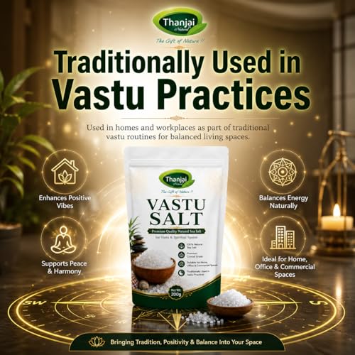 Image of Thanjai Natural Premium Vastu Salt 250g Crystals for Home & Office | Natural Crystal Sea Salt for Vastu & Space Cleansing | Suitable for Living Room, Bedroom, Workplace & Meditation Spaces