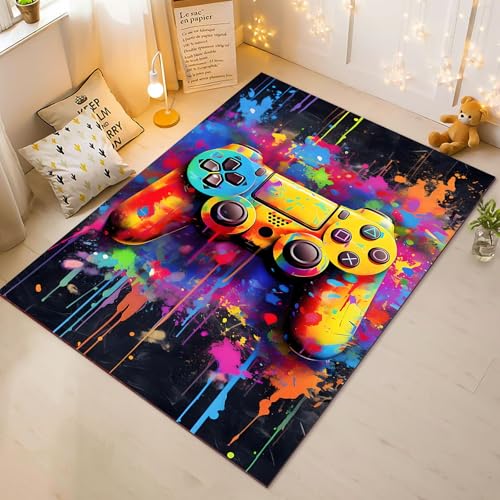 Fadaing Gamepad - Alfombra para salón, 160 x 230 cm, para dormitorio, gaming, habitación infantil, diseño de mando de videojuegos, para el salón (10, 120 x 160 cm)