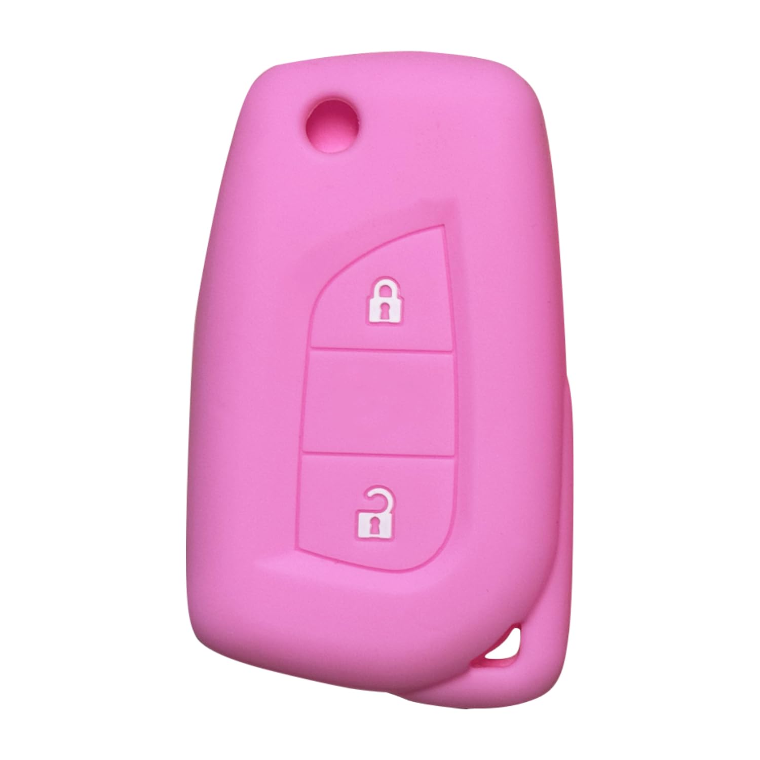 Thrida Key Fob Cover for Toyota Yaris: 2 Buttons Key Fob Case Fit for Toyota Aygo Yaris Cross 2011 2012 2013 2014 2015 2016 2017 2018 2019 2020 2021 2022 2023丨Remote Protector丨Fashion Silicone (Pink)