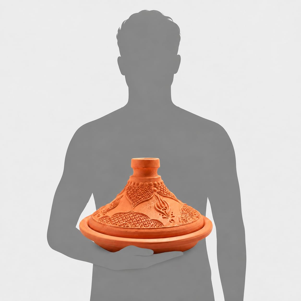 Tajine Schmortopf aus Ton, Granada Tontopf 29 cm, 3-5 Personen