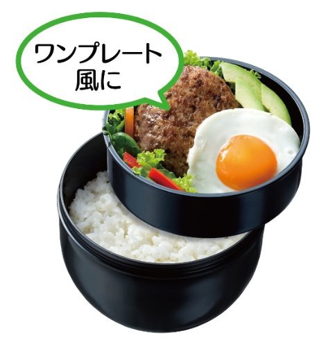 Skater PDN9 Cafe Don Lunch Box, 29.4 fl oz (840 ml), Large Capacity, Rice Bowl Shape, Brooklyn, Black, for Men, Made in Japan