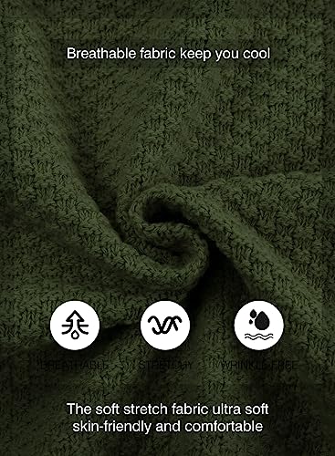 Jmierr JM5M27173-9-L Cardigan Sweaters For Men Fall Fashion 2023 Casual Long Sleeve Shawl Collar Button-Down Cable Knit Christmas Sweater thumb #6