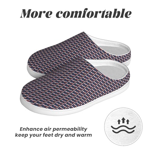 Chaussons drapeau américain lavables à semelle TPR résistante extérieur
