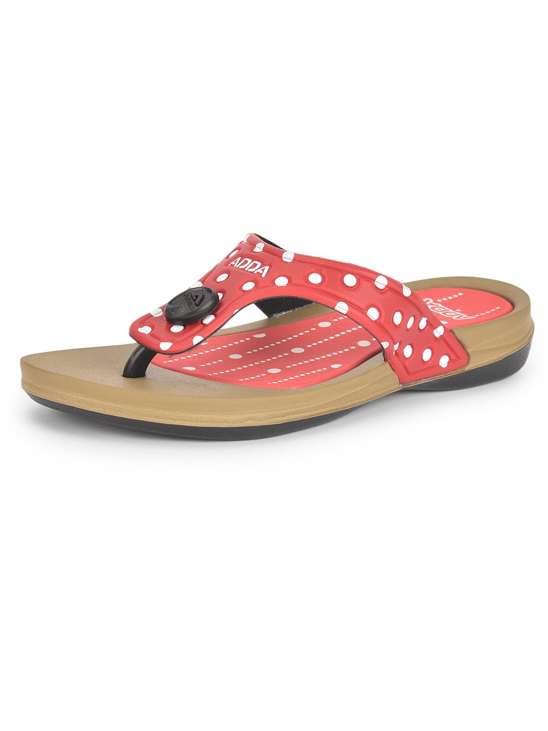 ADDA POLKA || Durable & Comfortable || Polka Print || Lightweight || Fashionable || EVA Sole || Soft Footbed || Solid || Thong Flip-flops for Women (B09TKQRCT5) Amazon Price History, Amazon Price Tracker