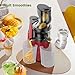 Cold Press Juicer Machine - Easy to Clean Slow Masticating Juicer for Vegetables and Fruits, High Juice Yield with Low 60dB Noise, Capable of Making Fruit Smoothies, Red