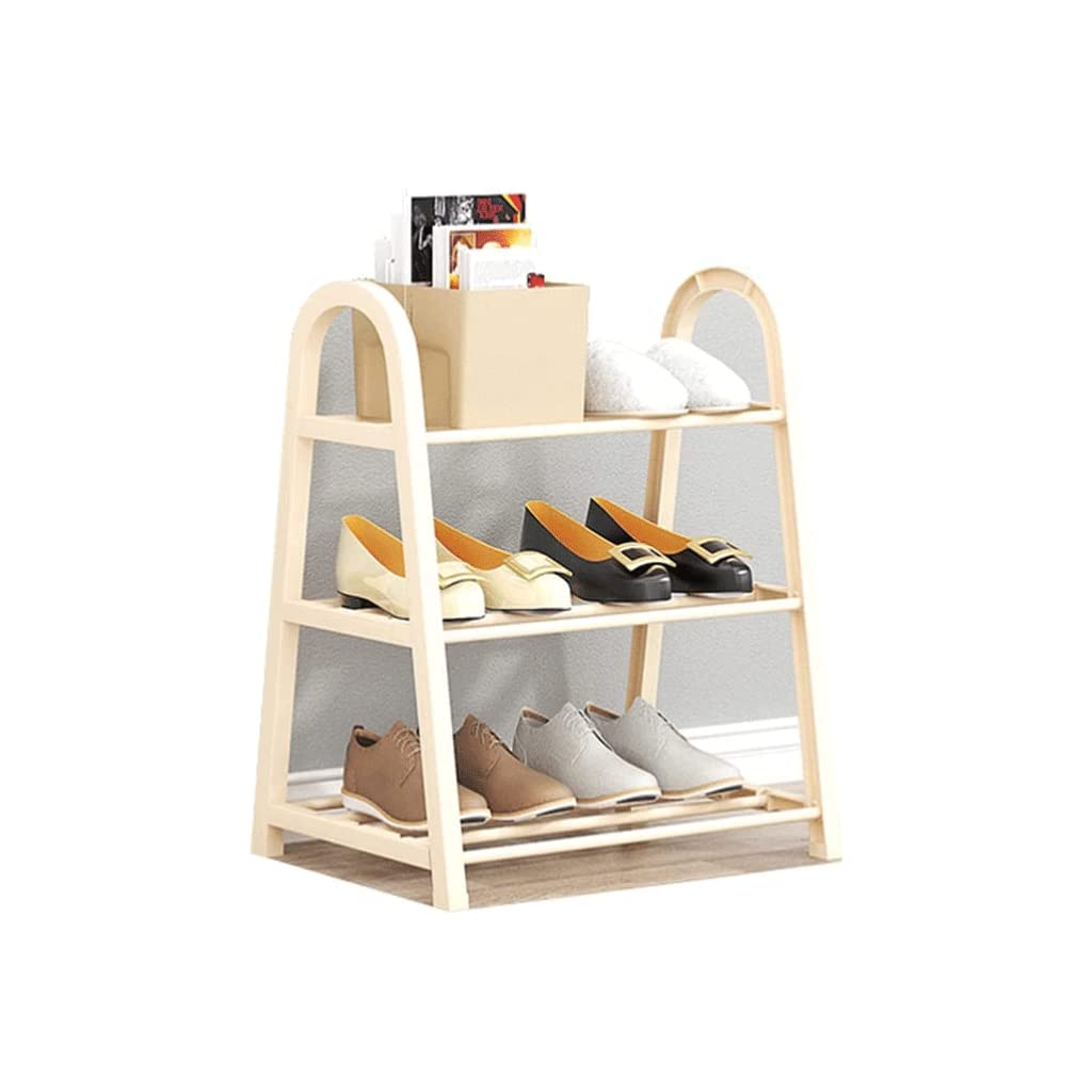 Étagère à chaussures à 3 niveaux empilable petit meuble de rangement