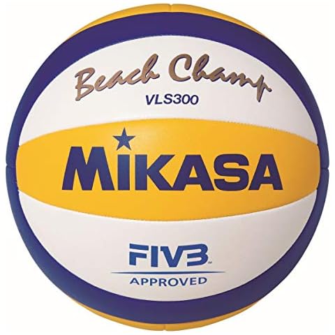 Mikasa Sports 1608 Beach Champ VLS 300-DVV, 5, Blau / Gelb / Weiß Cover