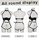 BBOHSS Damen Body Harness Punk Dessous Leder Brust Käfig BH Gothic Halloween Voll Hohl Verstellbarer Gürtel Tanzkostüm, Schwarz , One size