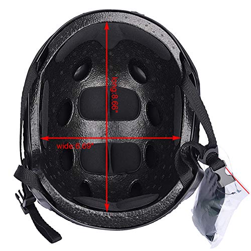 Loogu Airsoft Helmet, Fast Mh Type Bump Tactical Protective Gear For Outdoor Activities With 12-In-1 Face Mask #TOP2