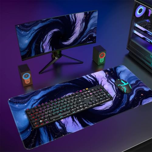 Tapis de souris durable vortex cosmique avec base antidérapante premium