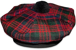 Scottish MacDonald Red Tartan Tam o' Shanter Hat