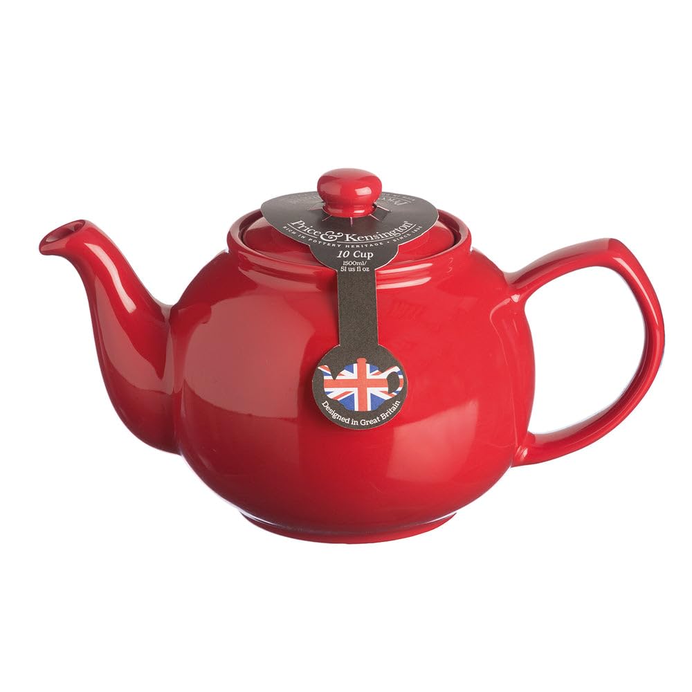 Price & Kensington Brights Large 10-Cup Teapot, Red