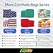 EunHo Dual Sided Cornhole Bags Regulation Set of 8 Professional Cornhole Bean Bags Slick and Stick for Tossing Game-All Weather