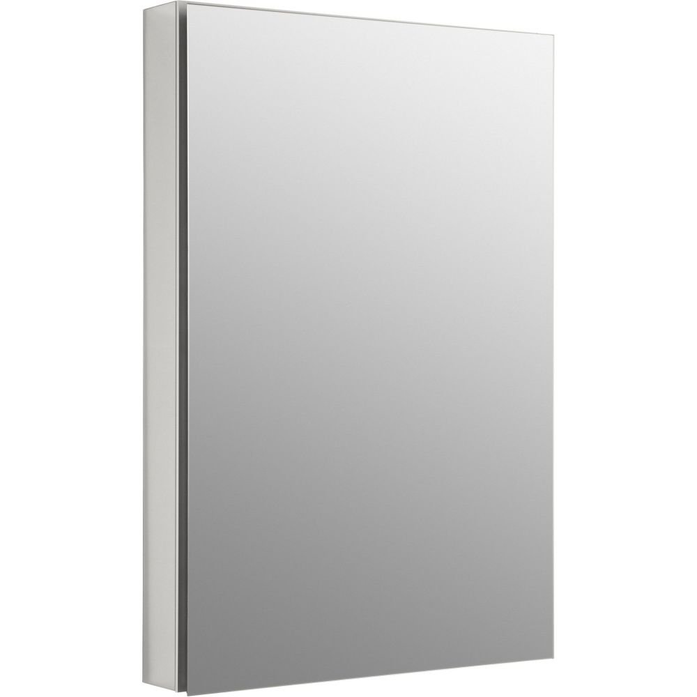 Kohler K-2936-PG-SAA Catalan Medicine Cabinet with Mirror Door, Adjustable Shelves, 107 Degree Hinge, Rectangular Frame, 24