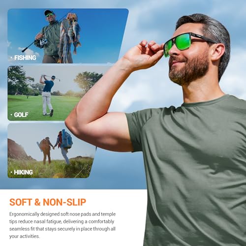 Polarized Aviator Sunglasses for Men Women, Ultra-light Frame, UV400 Protection. Trendy Design for Driving and Sports4