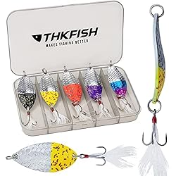 Cucharilla Ondulante THKFISH 5 Piezas 14g Cucharilla Pesca, Cucharillas Pesca para Trucha