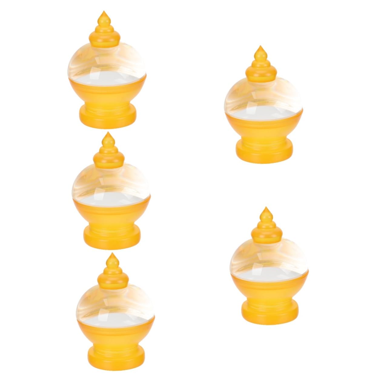 Alipis 5stücke Acrylic Buddha Stupa Ornament Dekorative Buddhistische Statue Für Tempel Und Wohnkultur Langlebig Stabil Und Elegantes Design Für Tischdekoration