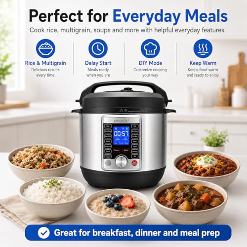 KINGBULL 14-in-1 8qt Multi-Cooker with LCD Display & Knob Control — view 8