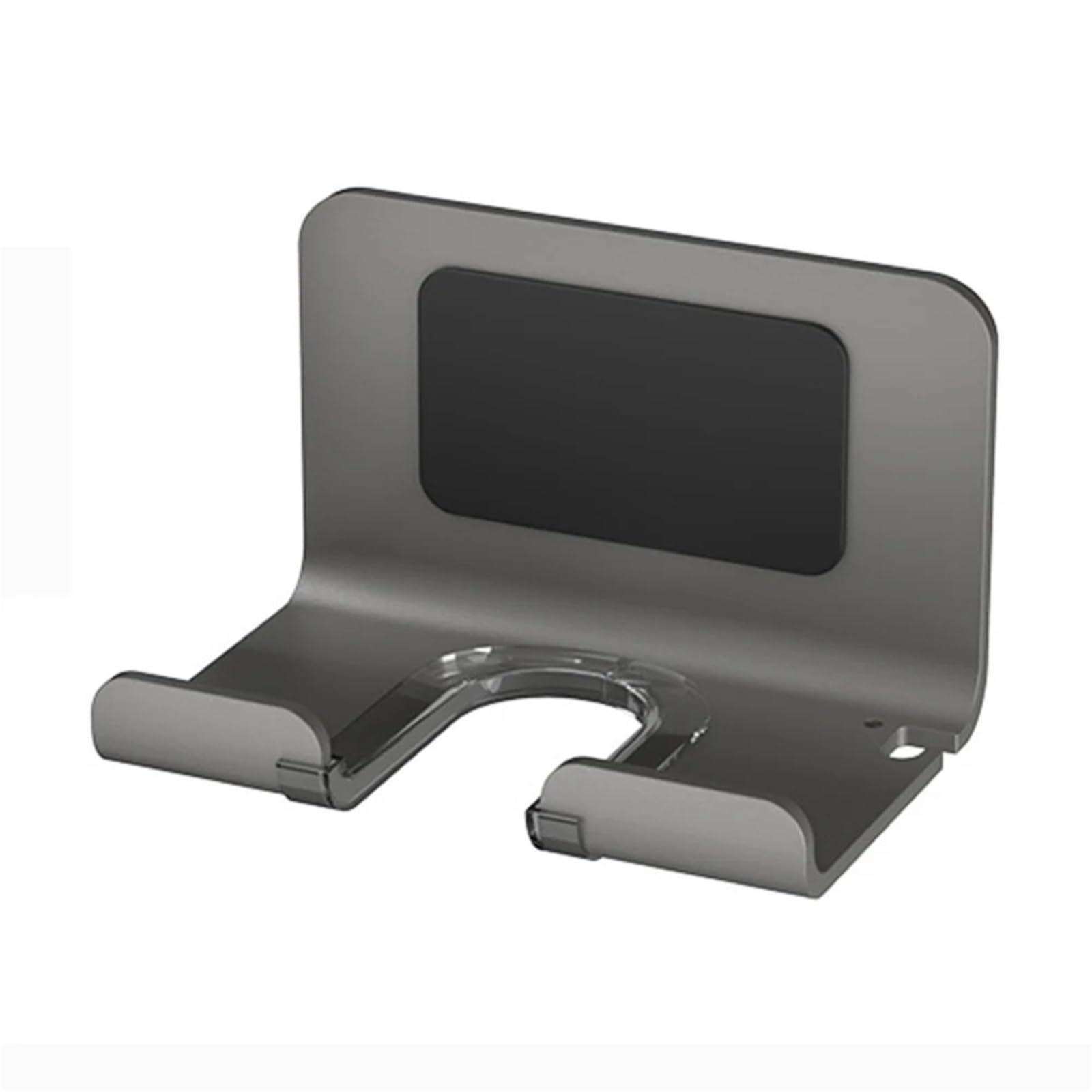 Soporte de Almacenamiento secador Pelo Aluminio, Estante for sin Perforaciones montado en la Pared, diseño Boca Forma U, fácil Instalar, 2 uds para secadores de Pelo(Dark Grey)