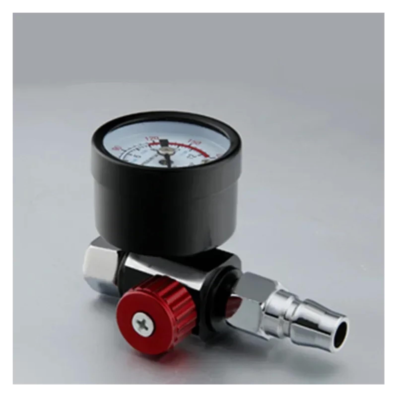 Regolazione pneumatica della pressione Regolatore di pressione dell'aria da 1/4", manometro, utensile a spruzzo e filtro anti-acqua in linea, separatore olio-acqua 0 a 140 PSI/10 bar
