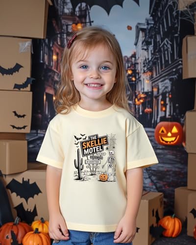 Halloween Shirts for Kids Boys Girls Toddler Halloween Shirt Pumpkin Shirts Ghost Clothes Short Cotton Sleeve Tee 2T-8Y3
