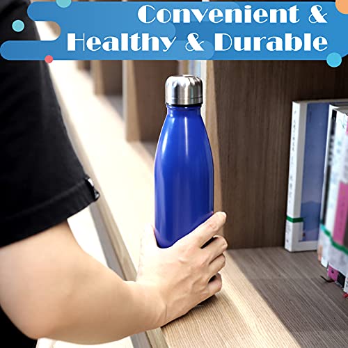 Image of BOGI 2 Pack 17oz Insulated Water Bottle Double Wall Vacuum Stainless Steel Water Bottles, Leak Proof Metal Sports Water Bottle Keeps Drink Hot & Cold - Perfect for Outdoor Sports Camping (Mint+Dblue)