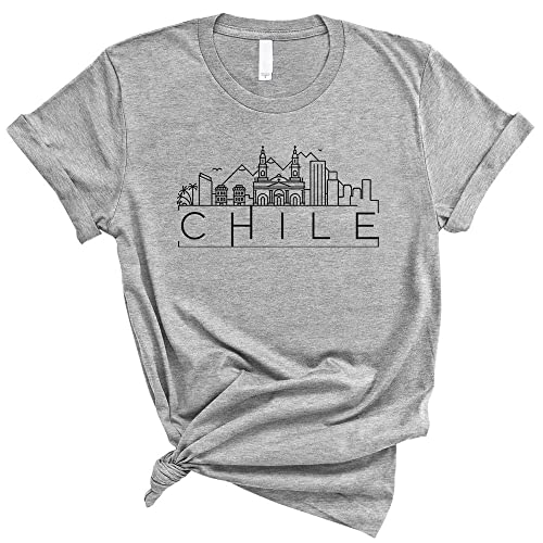 TeesAndTankYou Skyline Chile Shirt Unisex