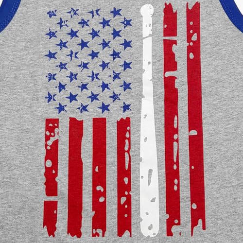 Image of 4th of July Tank for Boy Girl American Flag Shirts Kids Patriotic Outfit Independence Day Sleeveless Tops 2-7T