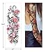 Temporary Tattoo Sticker Full Arm Large Size Fake Tatoo for Man Woman 12 Sheets