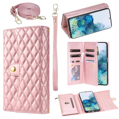 Accessoire Samsung S20 5G étui portefeuille porte-cartes rabat cuir fermeture éclair
