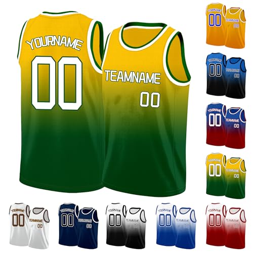 Image of Custom Basketball Jersey for Men - Personalized Name & Number, Embroidered or Printed, Athletic Shirt for Kids, Boys & Youth