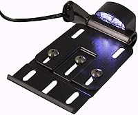 Vista 4 de Marcos de matrícula con luz LED para motocicleta, soporte lateral para Harley Forty Eight Sportster XL1200 XL 883L