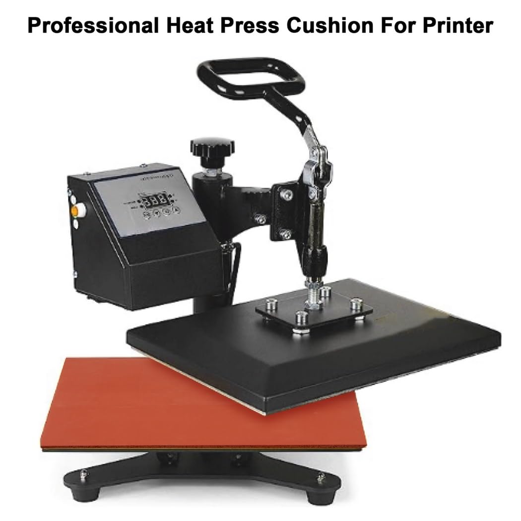 Support en Silicone pour Presse à Chaud 15 x 15 Pouces, avec 8 règles pour t-Shirts et 3 Rubans thermorésistants, épaisseur Max 0,3 po, Tapis de Remplacement Plat pour Transfert Thermique