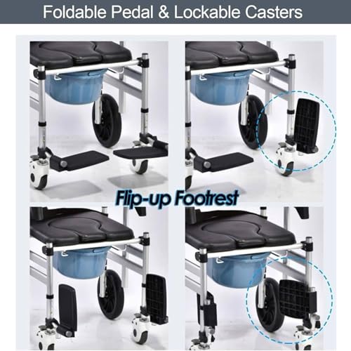 Chaise de douche pliable à roulettes pour préserver l'autonomie - 7